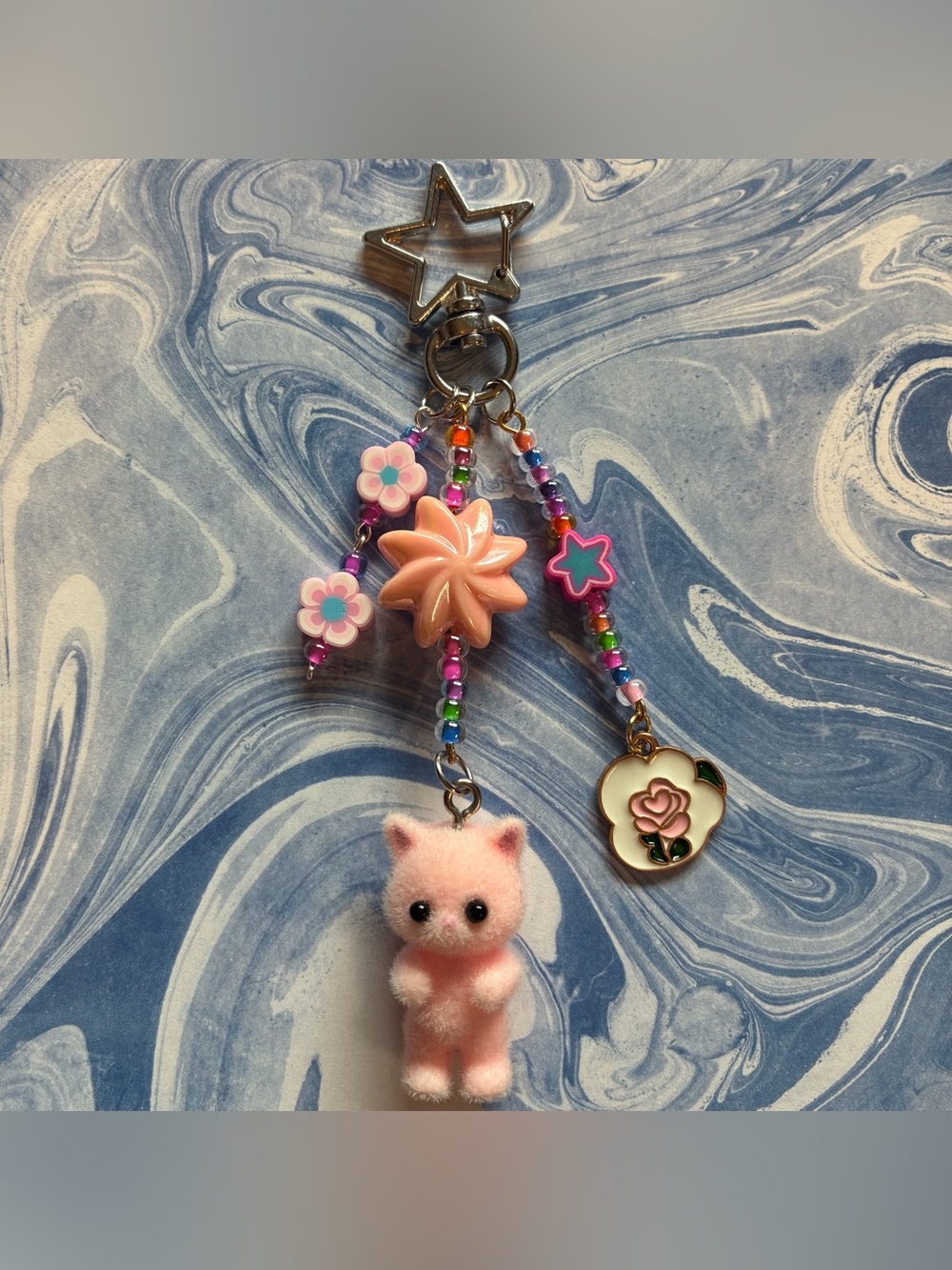 Handmade Calico Critter keychain